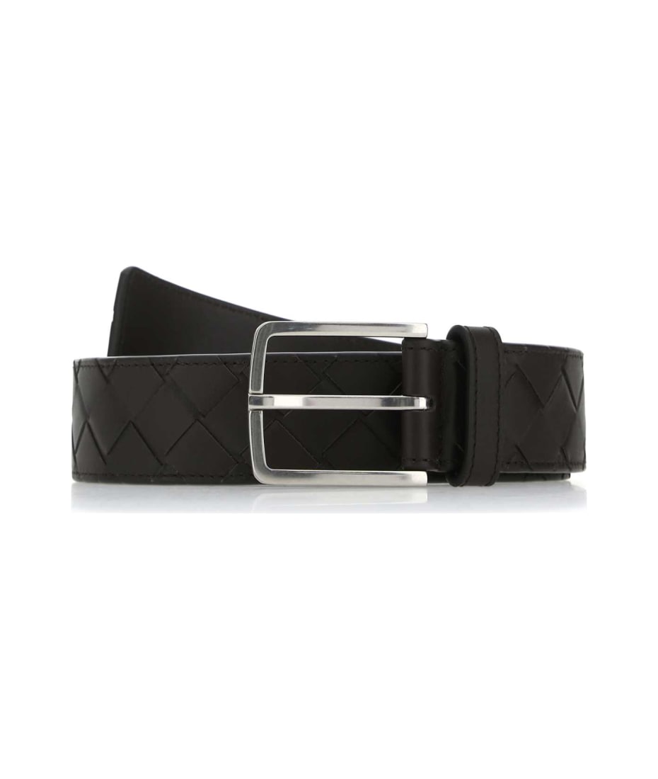 Bottega Veneta Dark Brown Leather Belt - 2145