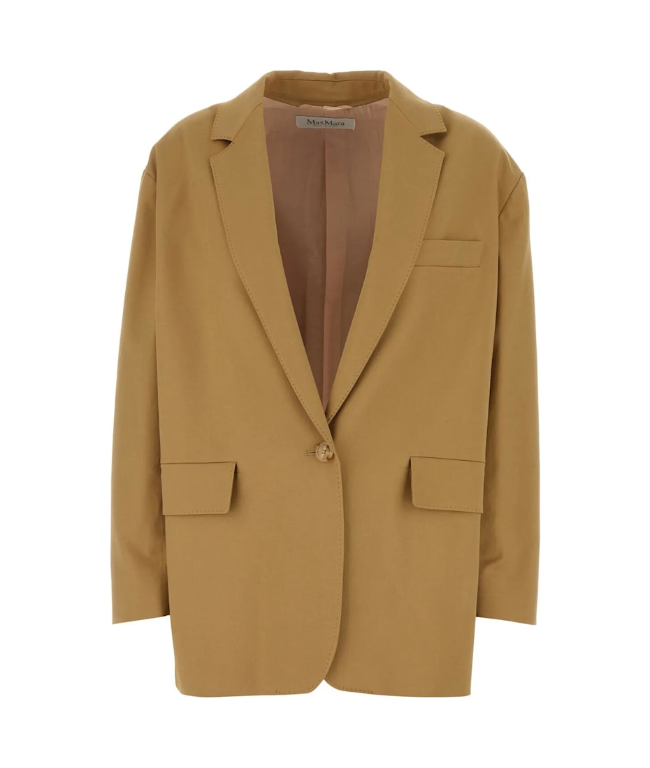 ジャケット MAX MARA CAMEL STRETCH COTTON MONICA BLAZER Max Mara Camel Stretch Cotton Monica Blazer | italist