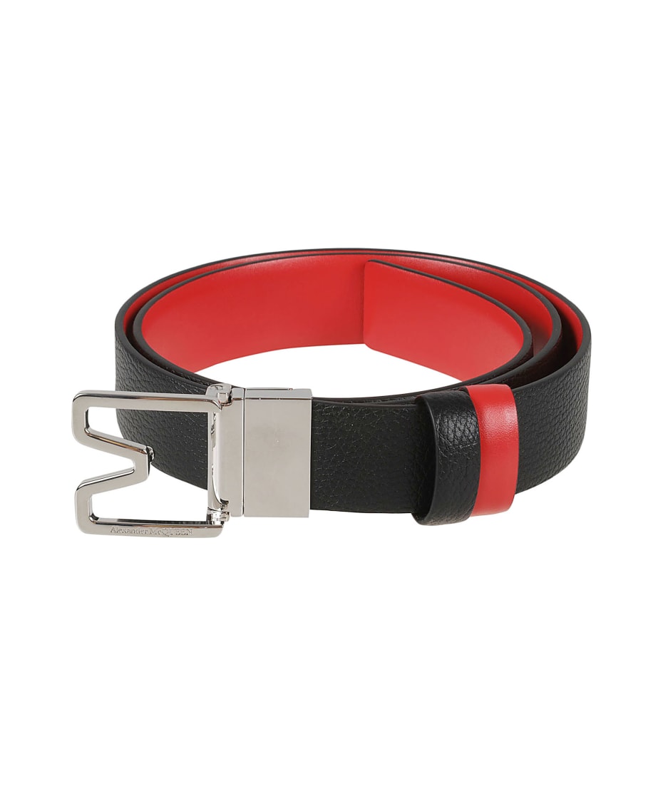 ベルト Alexander Mcqueen Belt Alexander McQueen Black Leather Belt | italist