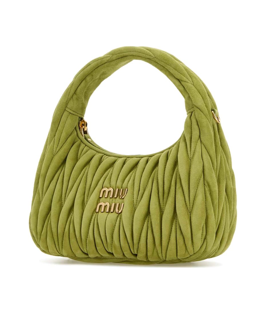 Miu Miu Green Suede Handbag | italist