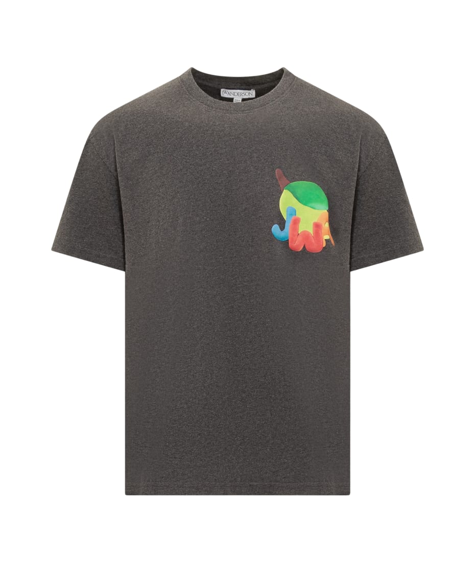 Tシャツ・カットソー JW Anderson JT0229 PG0980 LIME PRINT T-shirt 関税込み】JW Anderson グレー Lime Tシャツ (J W ANDERSON/T