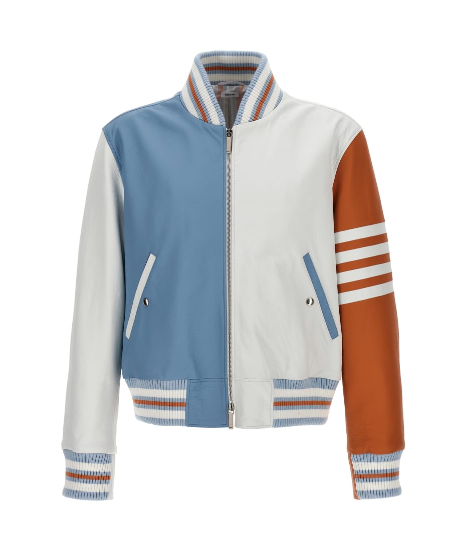 Thom Browne Leather Bomber Jacket | italist
