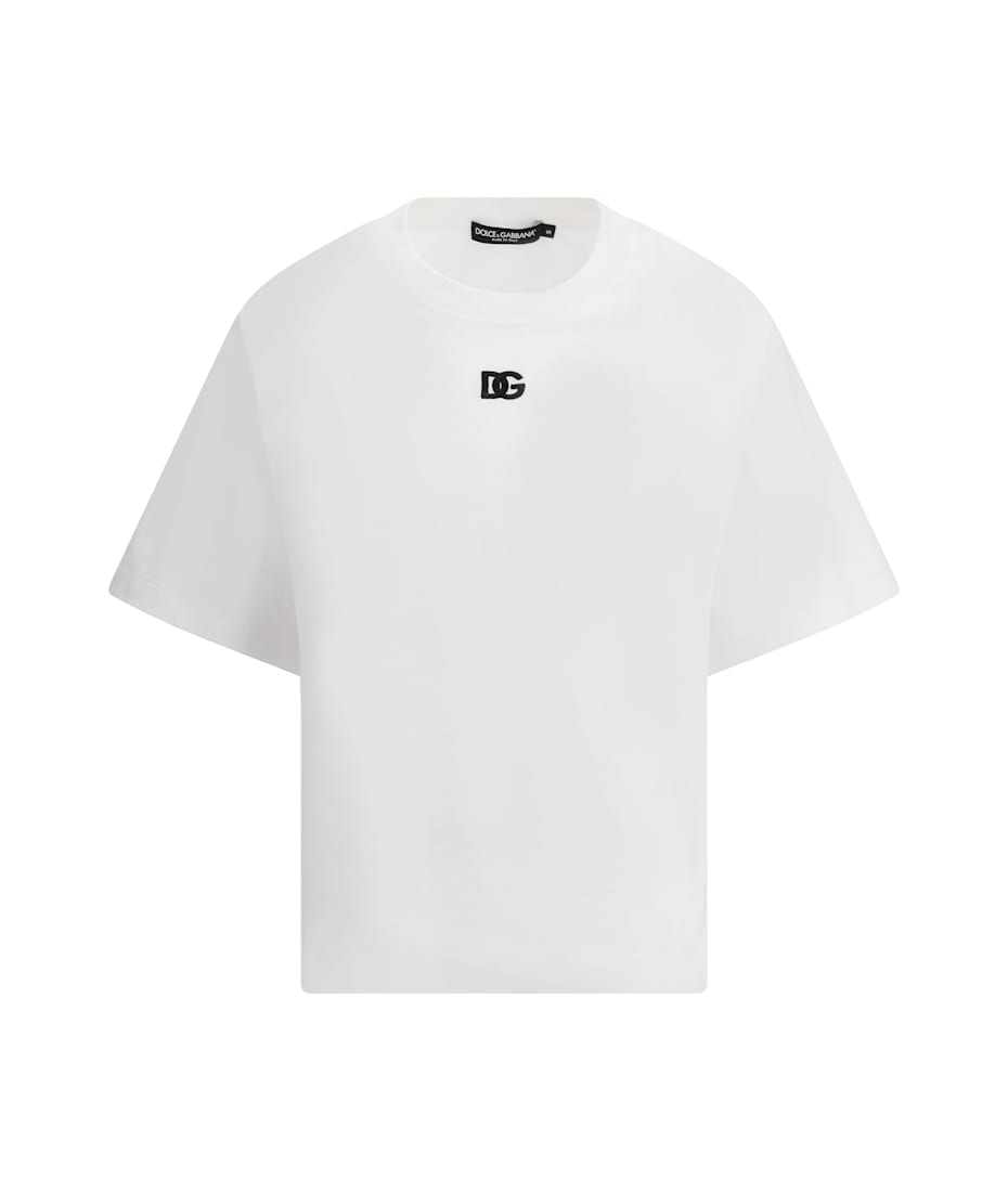 DOLCE & GABBANA フリル襟 半袖Tシャツ Dolce & Gabbana Logoed T-shirt | italist