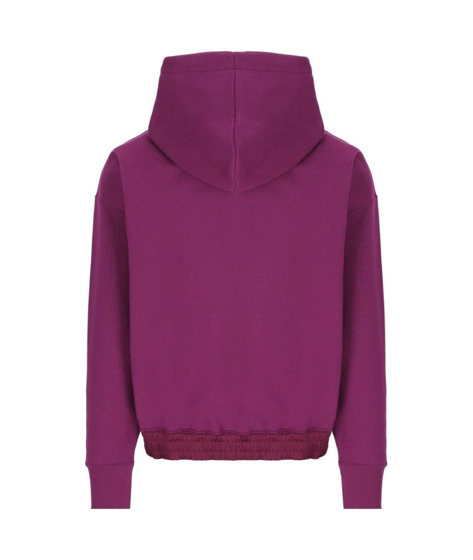 Saint Laurent Logo Embroidered Long-sleeved Hoodie | italist