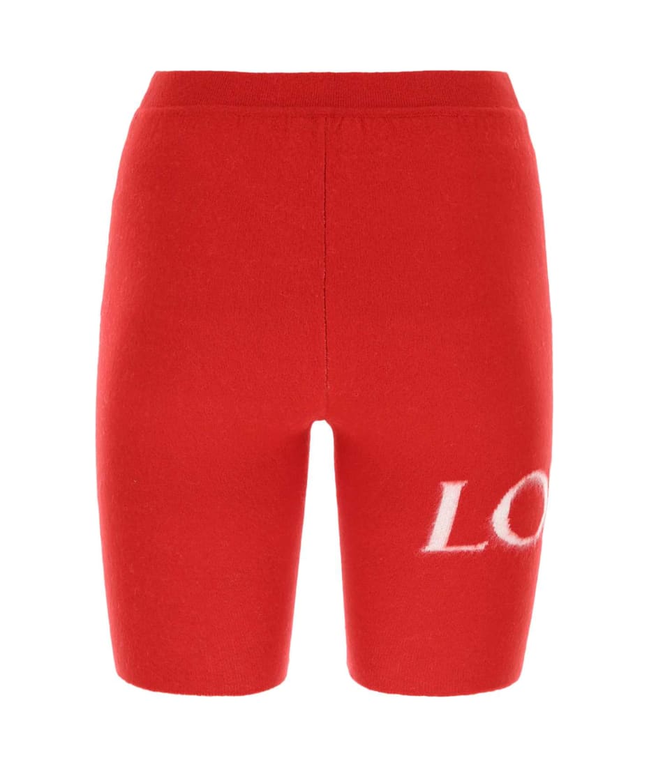 Loewe Red Wool Blend Leggings - RED