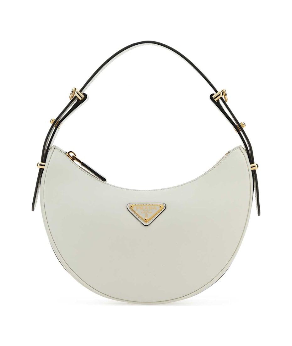 PRADA ホワイトレザーショルダーバッグ PRADA ホワイトレザー ショルダーバッグ - メルカリ