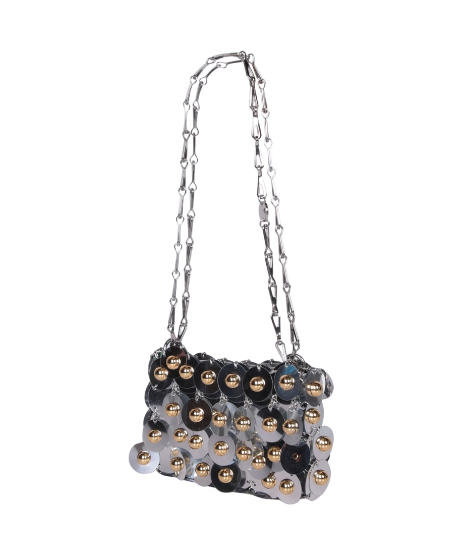 [rabanne]25SS-SPARKLE LEAVES BAG(在庫処分) Paco Rabanne Silver Gold Sparkle Bowl Bag | italist, ALWAYS