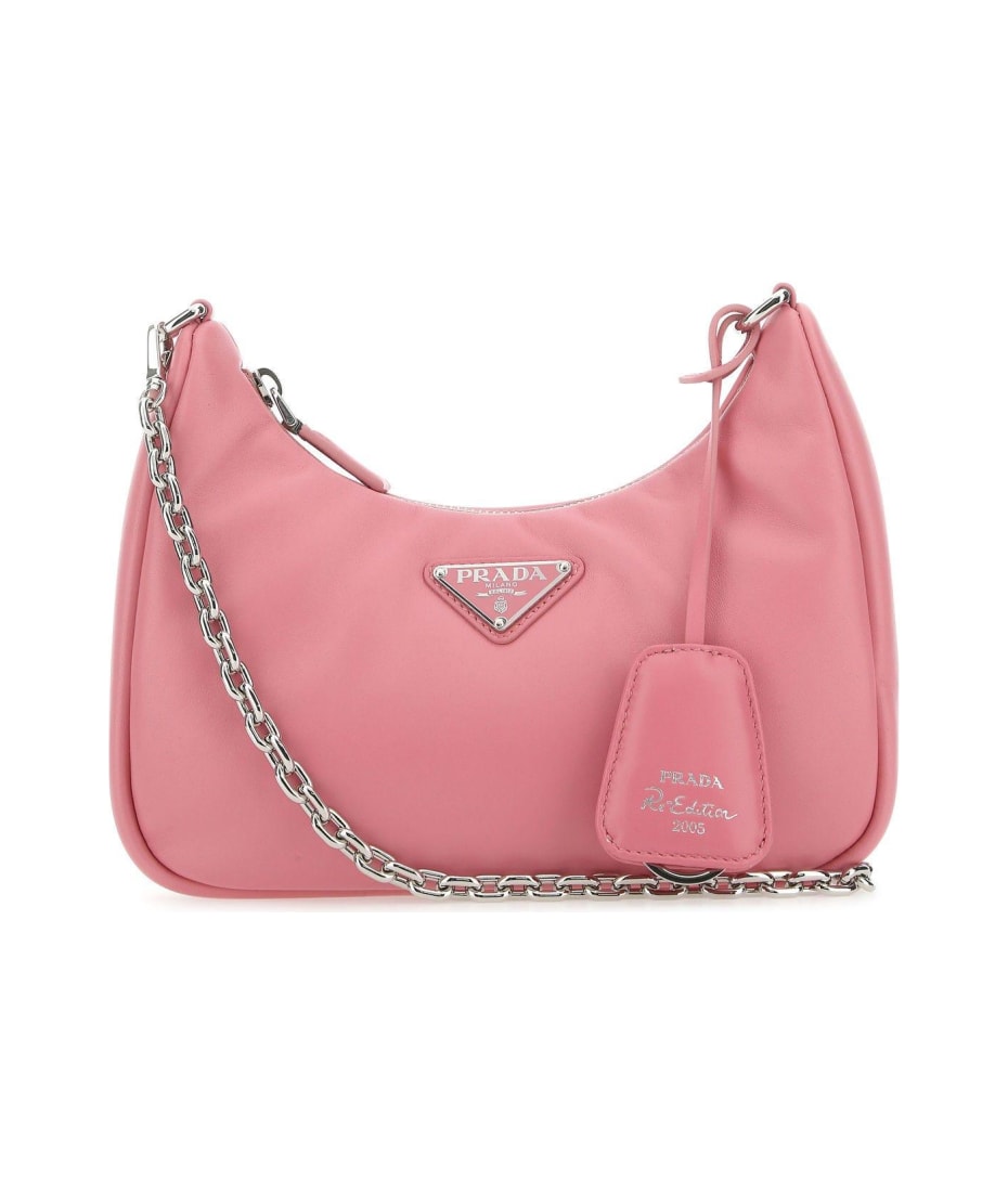 Prada Re-edition 2005 Nylon Shoulder Bag in Pink