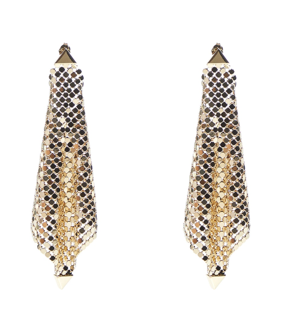 Rabanne Brass Mesh Hoop Earrings