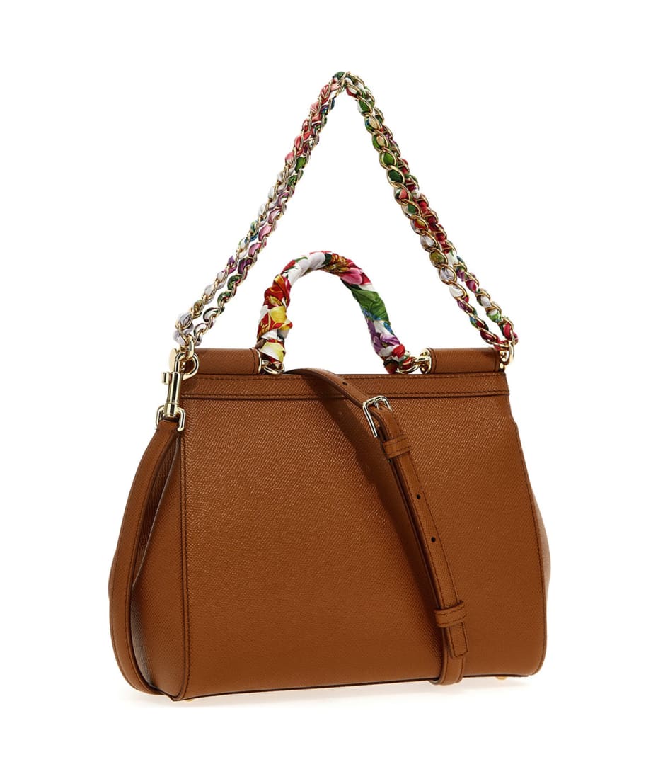 Sicily Medium Embellished Shoulder Bag in Multicoloured - Dolce Gabbana