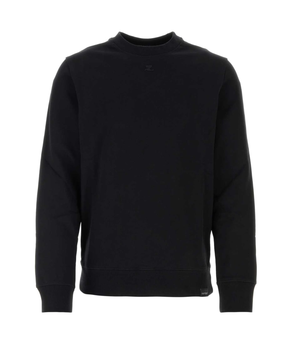 【関税&送料込】Courreges Black Cotton Sweatshirt Courreges Black Cotton sweatshirt for Women Online USA at