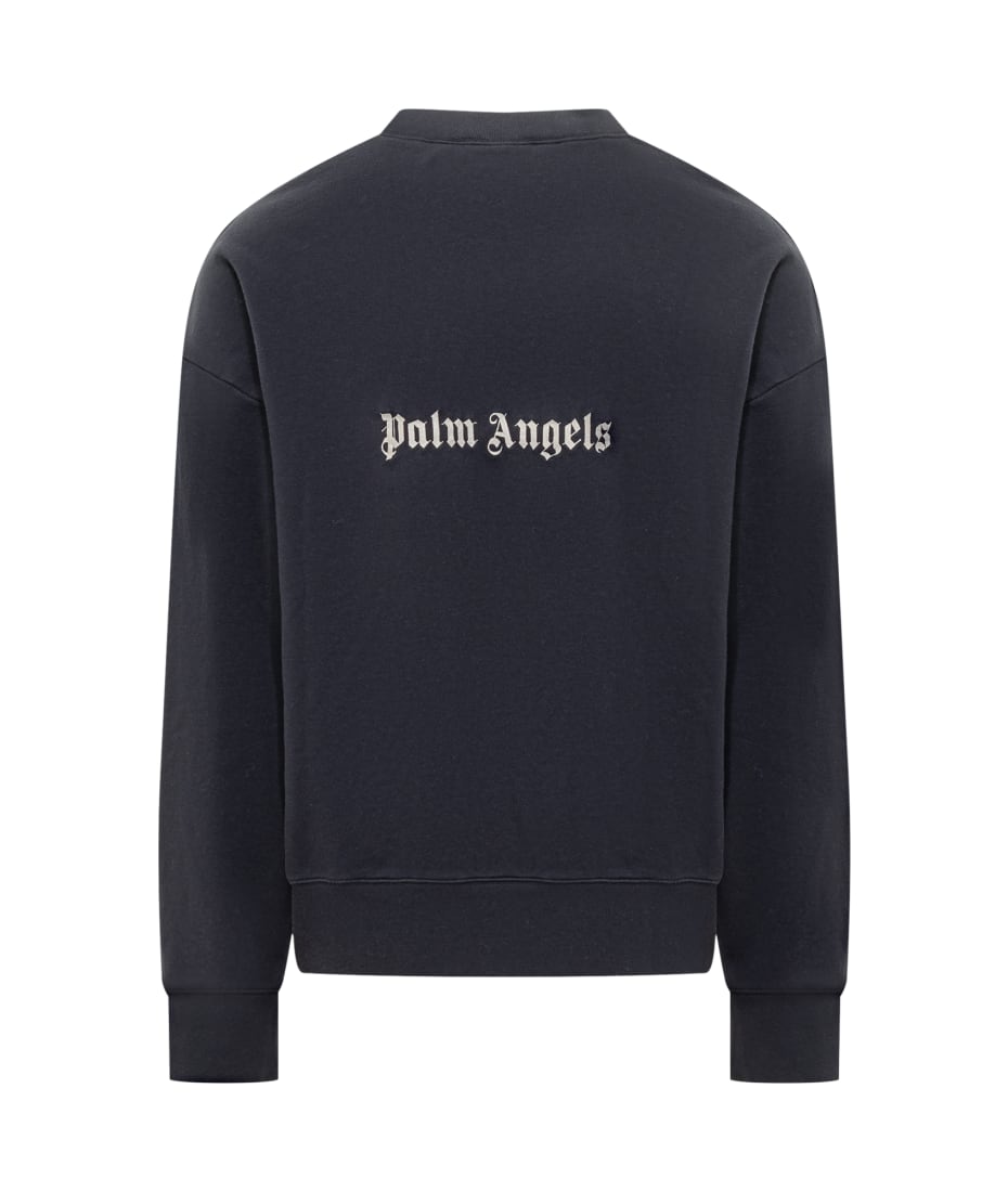 完売品 Palm Angels SEASONAL LOGO CREWNECK 24SS Seasonal Logo Vintage Crewneck - White/Black – Feature
