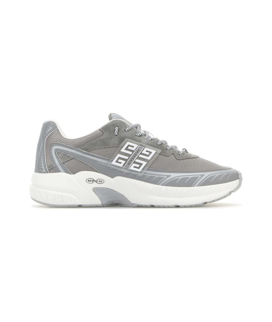 スニーカー GIVENCHY LIGHT GREY SUEDE AND MESH NFNTY-52 SNEAKERS NFNTY-52 Suede and Mesh Sneakers - Light Grey – Feature