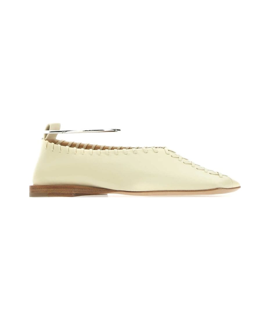 Jil Sander Stitch-detailed Detachable Anklet Ballerina Shoes