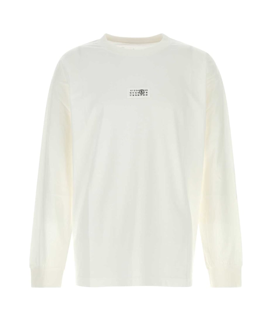 【関税＆送料込み】Mm6 Maison Margiela White Cotton T-Shirt MM6 Maison Margiela White Cotton T-shirt | italist