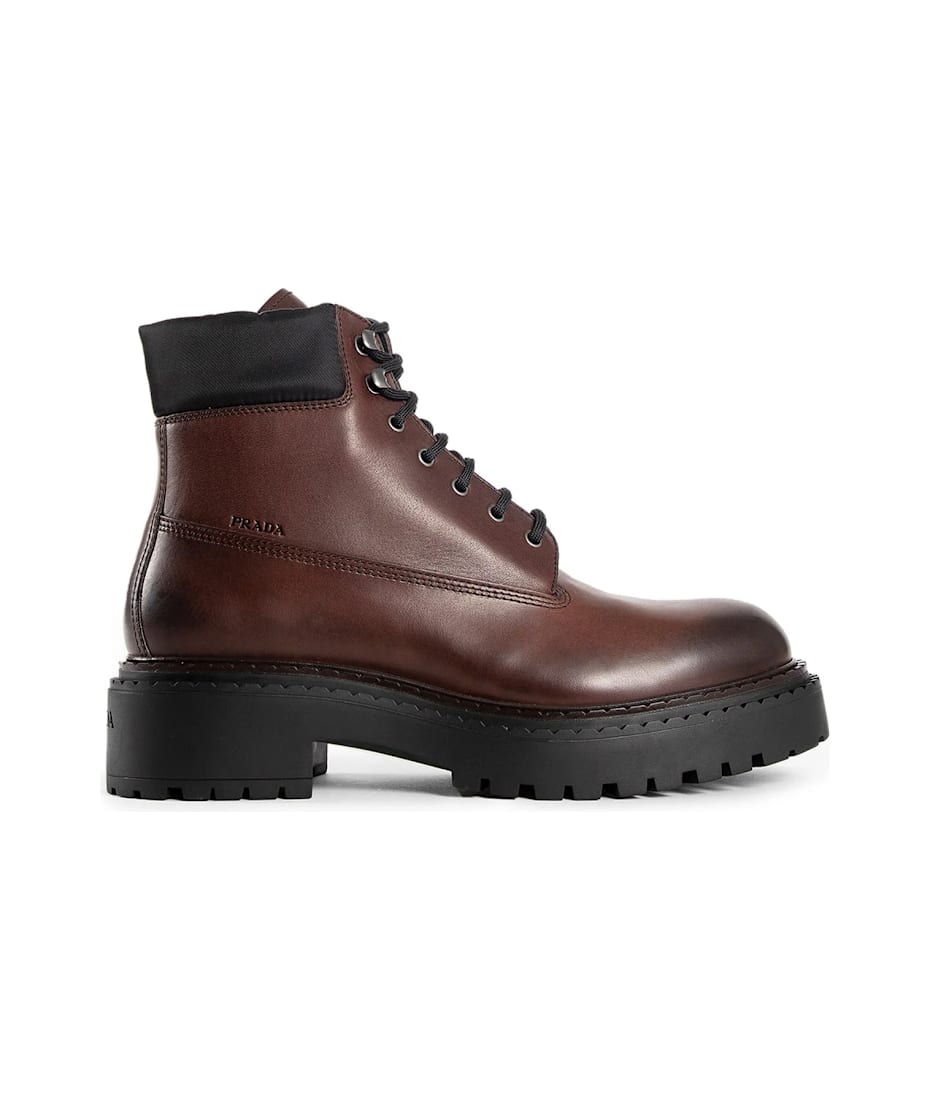 PRADA プラダ ハイヒール Leather Boots レザーブーツ 楽天市場】PRADA プラダ ショートウエスタンヒールブーツ