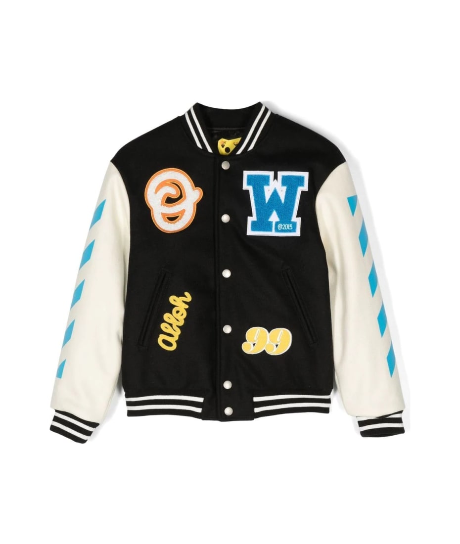 Off-White 2015 Virgil Abloh Letterman Wool Jacket with Patches