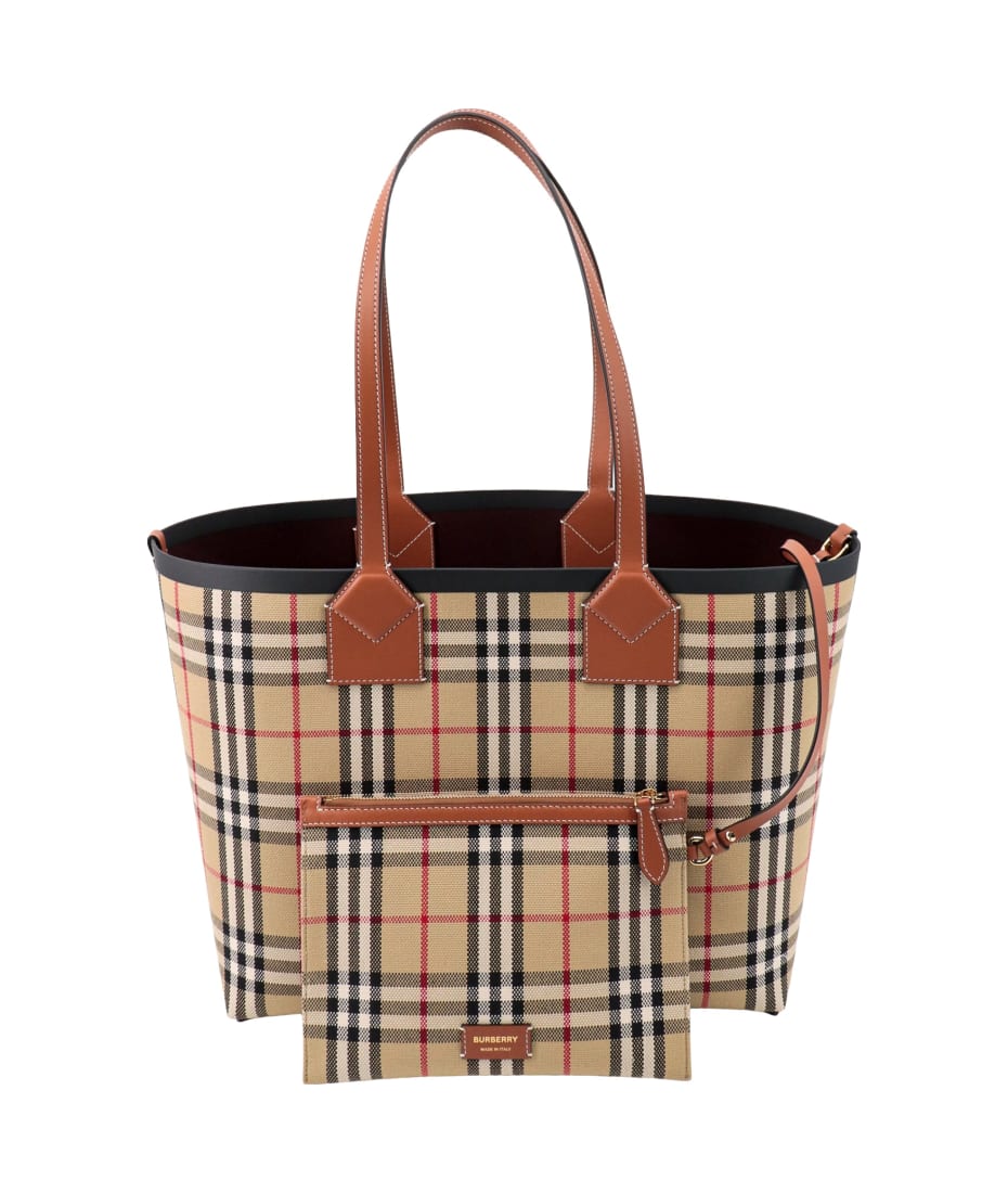 Burberry Mini Bowling Vintage Brown Checkered Top Handle Bag New FW23