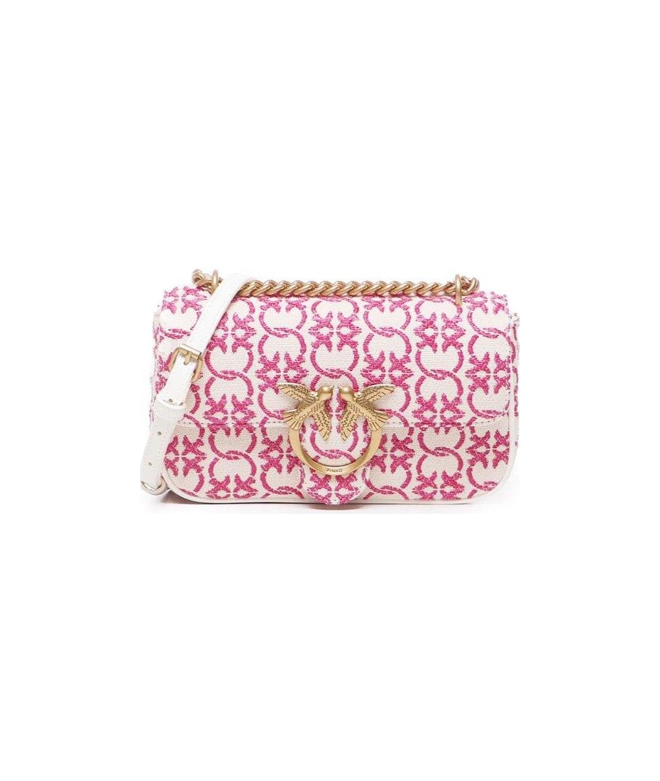 Love One Logo Jacquard Mini Shoulder Bag Pinko | italist