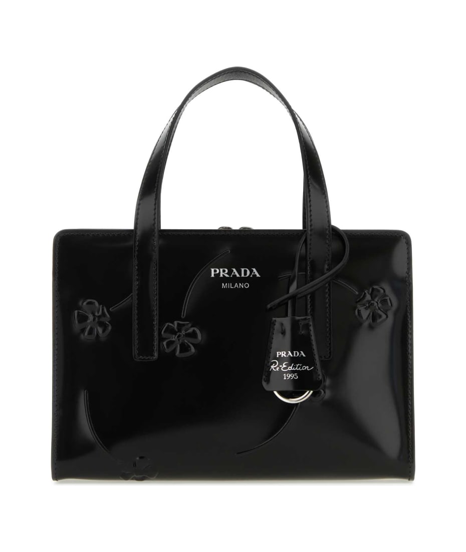Prada Black Leather Re-edition 1995 Handbag - Black