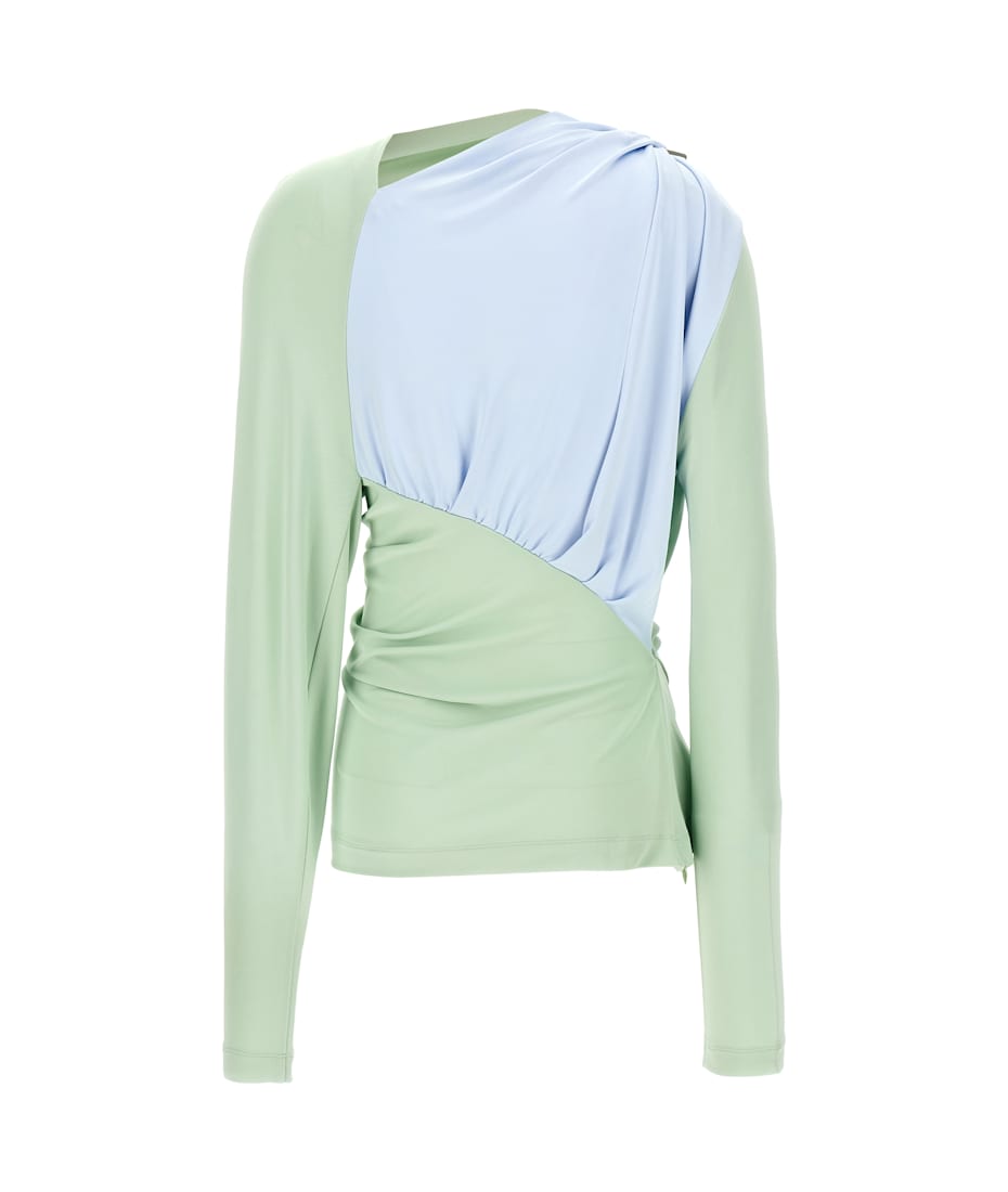 Tシャツ・カットソー Victoria Beckham Draped top (1125WTP006017A JADEICEBERG) Victoria Beckham Draped Top | italist