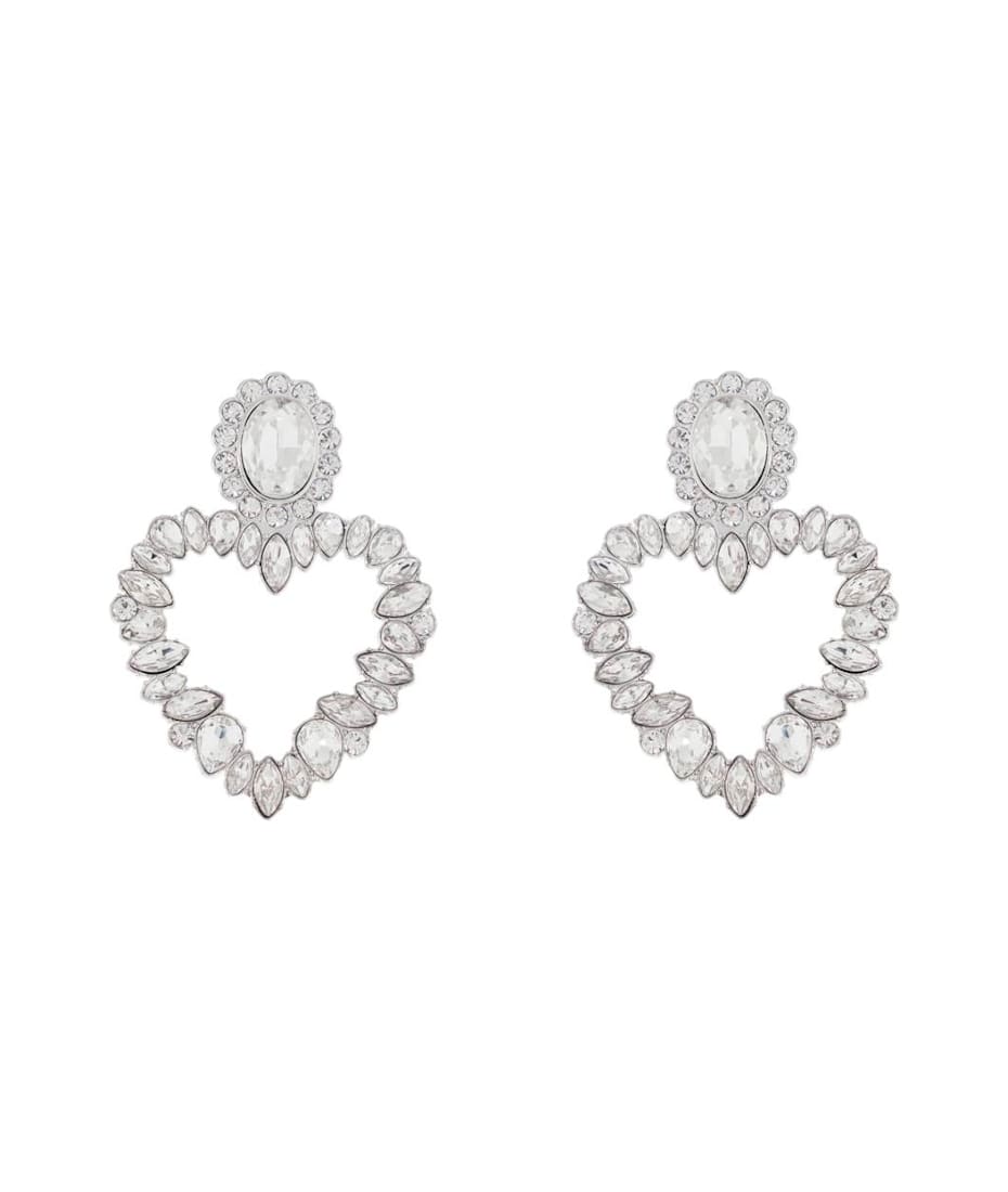 ピアス SELF PORTRAIT Self-portrait Bijoux Silver Crystal Bow Pearl Heart Earrings – self-portrait