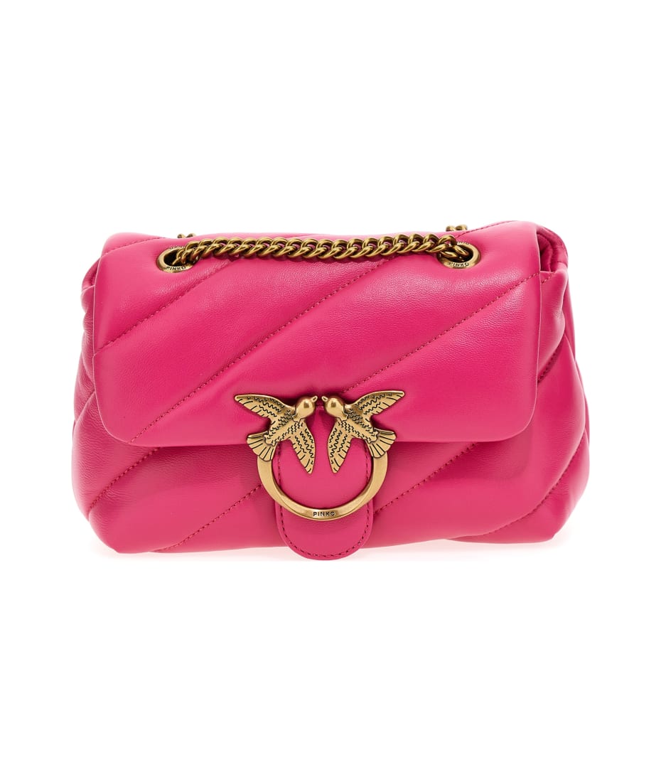 Prada Mini Logo-applique Top Handle Bag In Leather in Pink