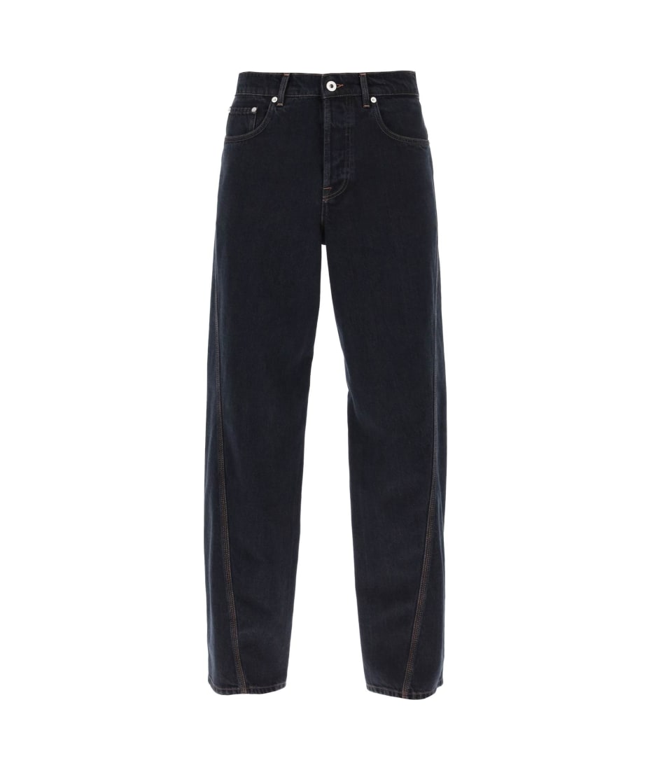 LANVIN TWISTED DENIM BAGGY TROUSERS CLOTHING for Men