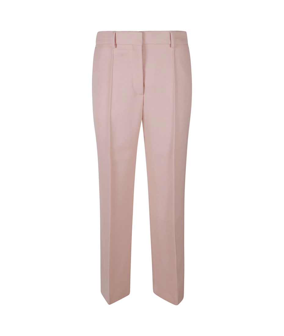 Lanvin Regular Fit Cropped Plain Trousers - RosÉ