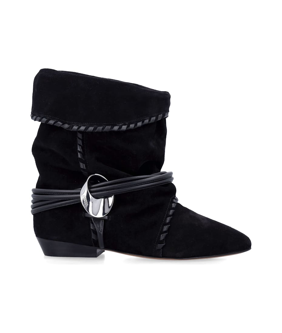 ショートブーツ・ブーティ ISABEL MARANT sellen ankle BO0162FA B4A11S ISABEL MARANT Sellen embellished whipstitched leather