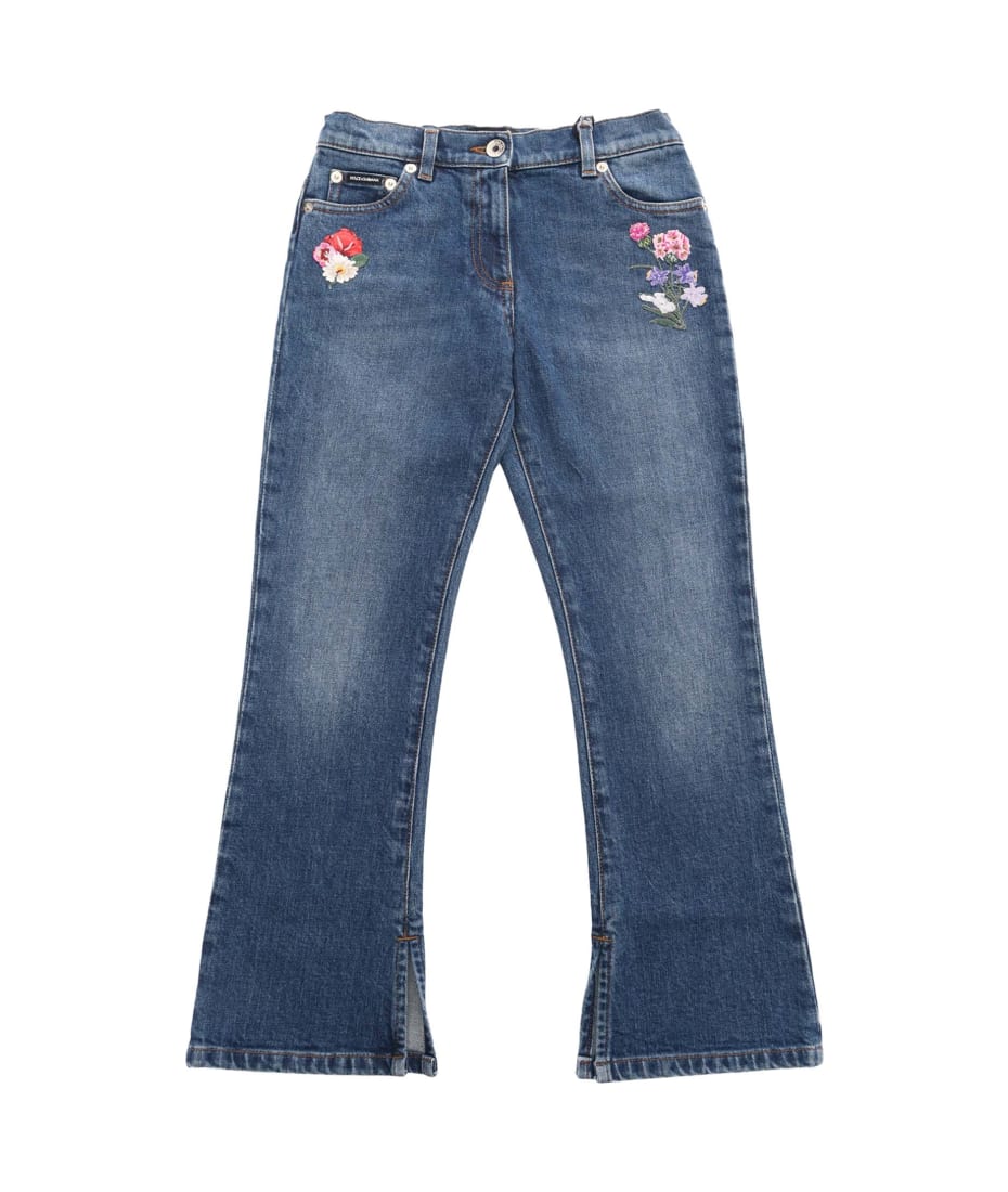 Dolce and gabbana embroidered hot sale jeans