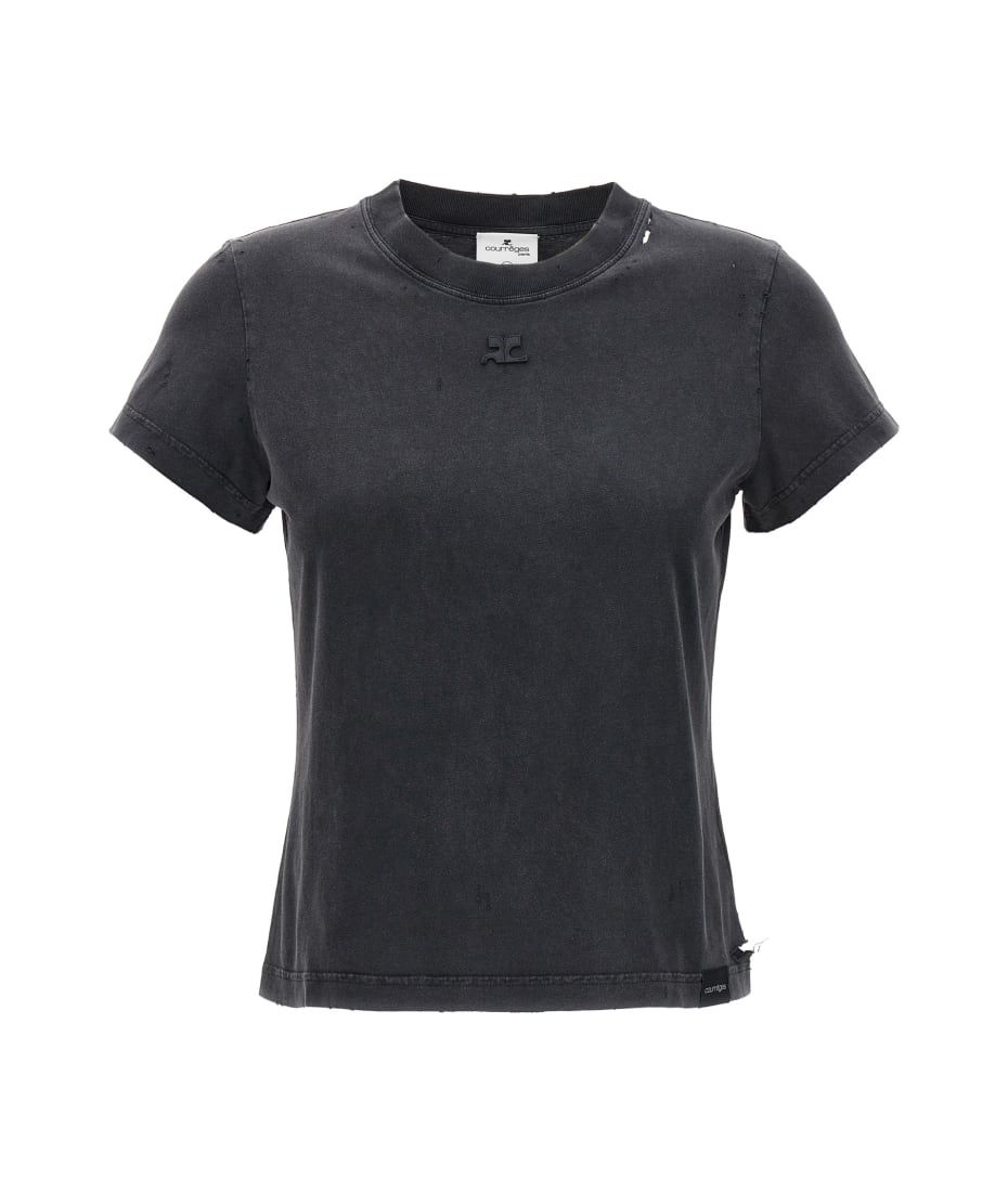 Courrèges 'ac Stone Destroyed' T-shirt | italist