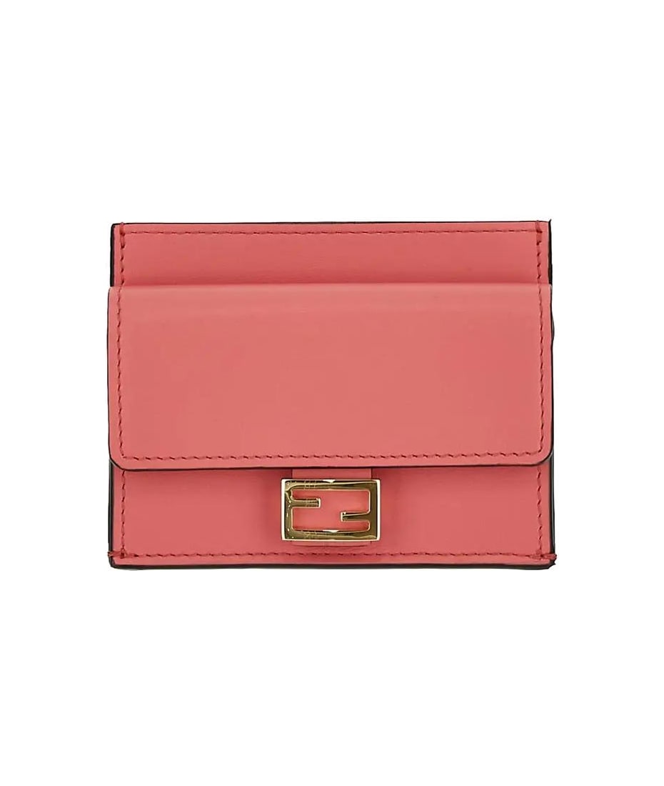 FENDI: Continental Baguette wallet in leather with embossed FF