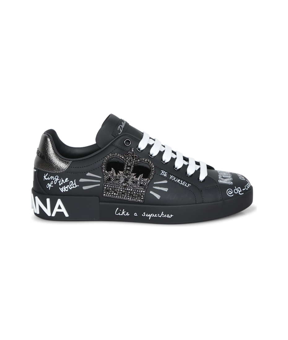 【送料&関税込】Dolce & Gabbana Portofino Black-silver S Dolce & Gabbana Portofino Black-silver Sneakers | italist