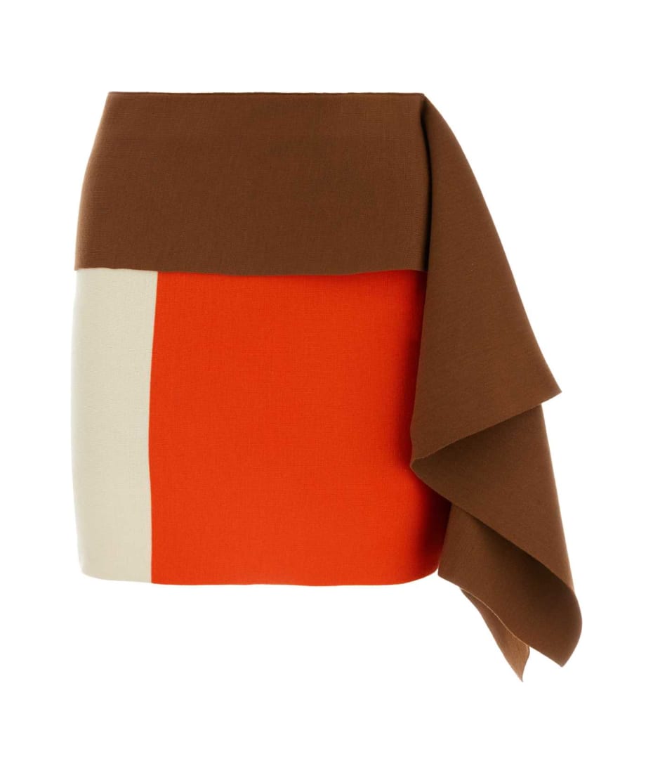 ミニスカート FENDI SS24 Multicolor wool mini skirt (FZQ738ARV7 F1P2C) Fendi Multicolor Wool Mini Skirt | italist