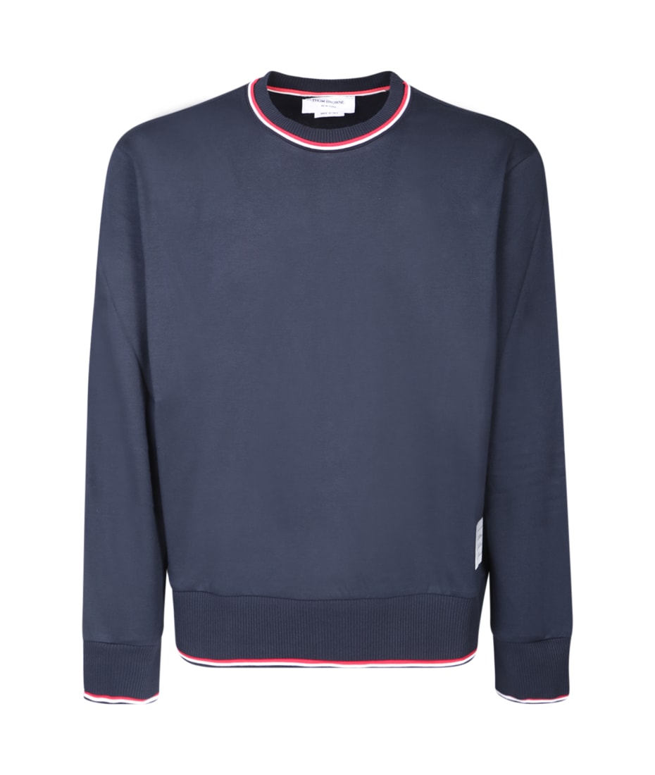 Thom Browne Rwb Stripe Blue Sweater | italist