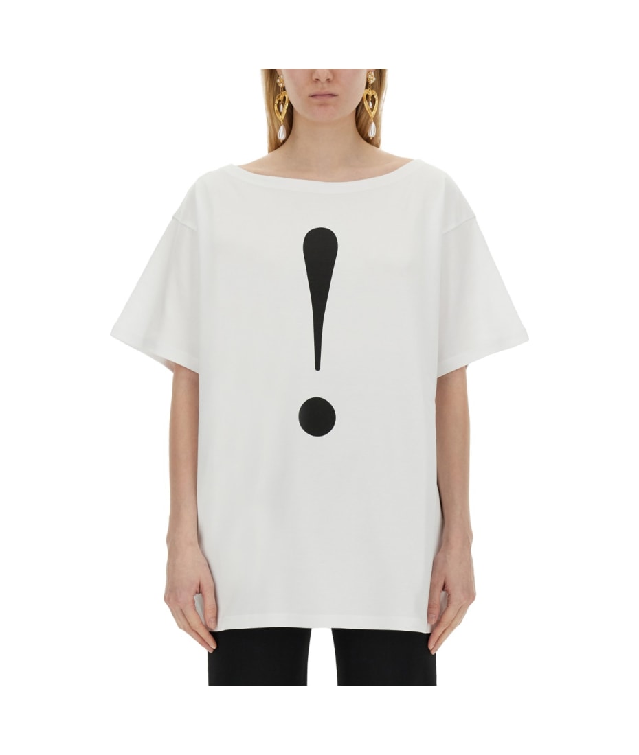 Moschino インタロック フリント Tシャツ 07030442 1001 Moschino Moschino x The Flintstones™ t-shirt | B079860411001