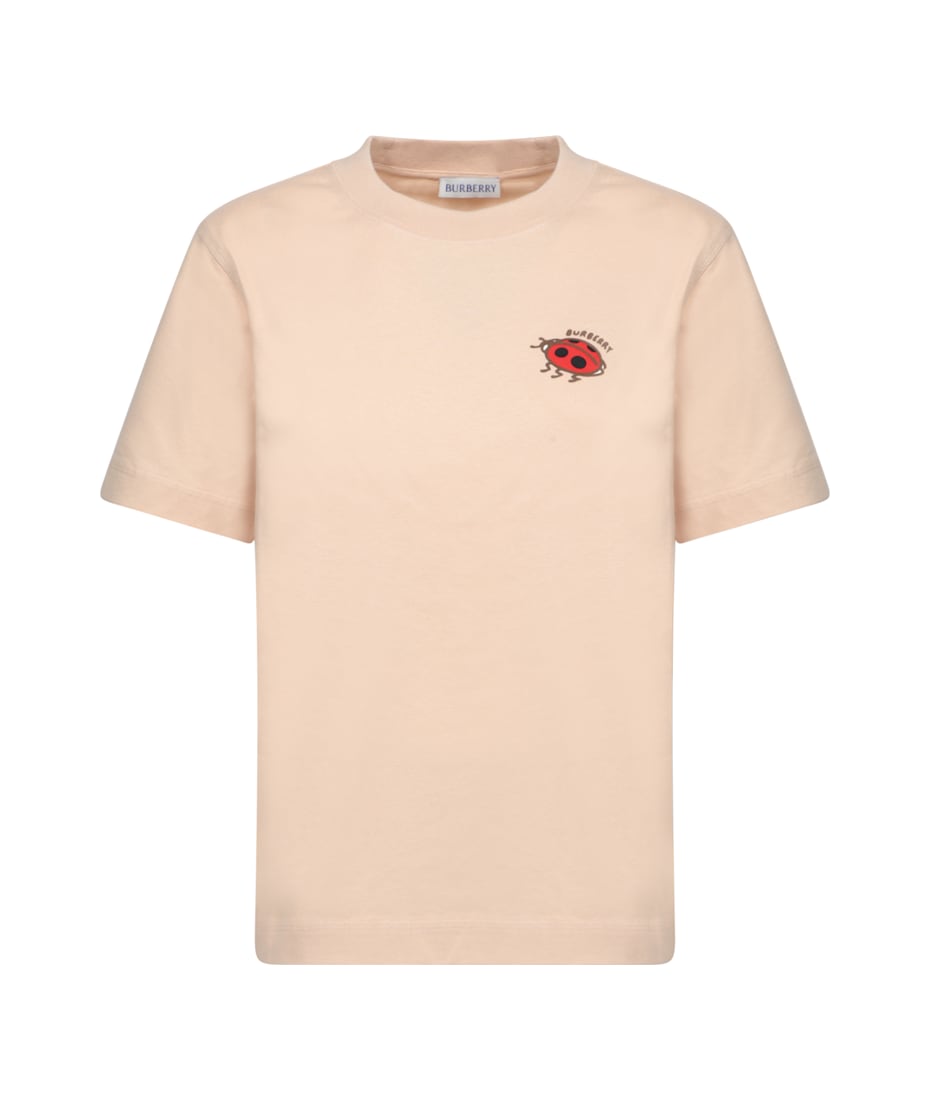 Tシャツ・カットソー BURBERRY Women Tops 8102705 BEIGE BURBERRY - Women Check Pattern T-Shirt – Atelier New York