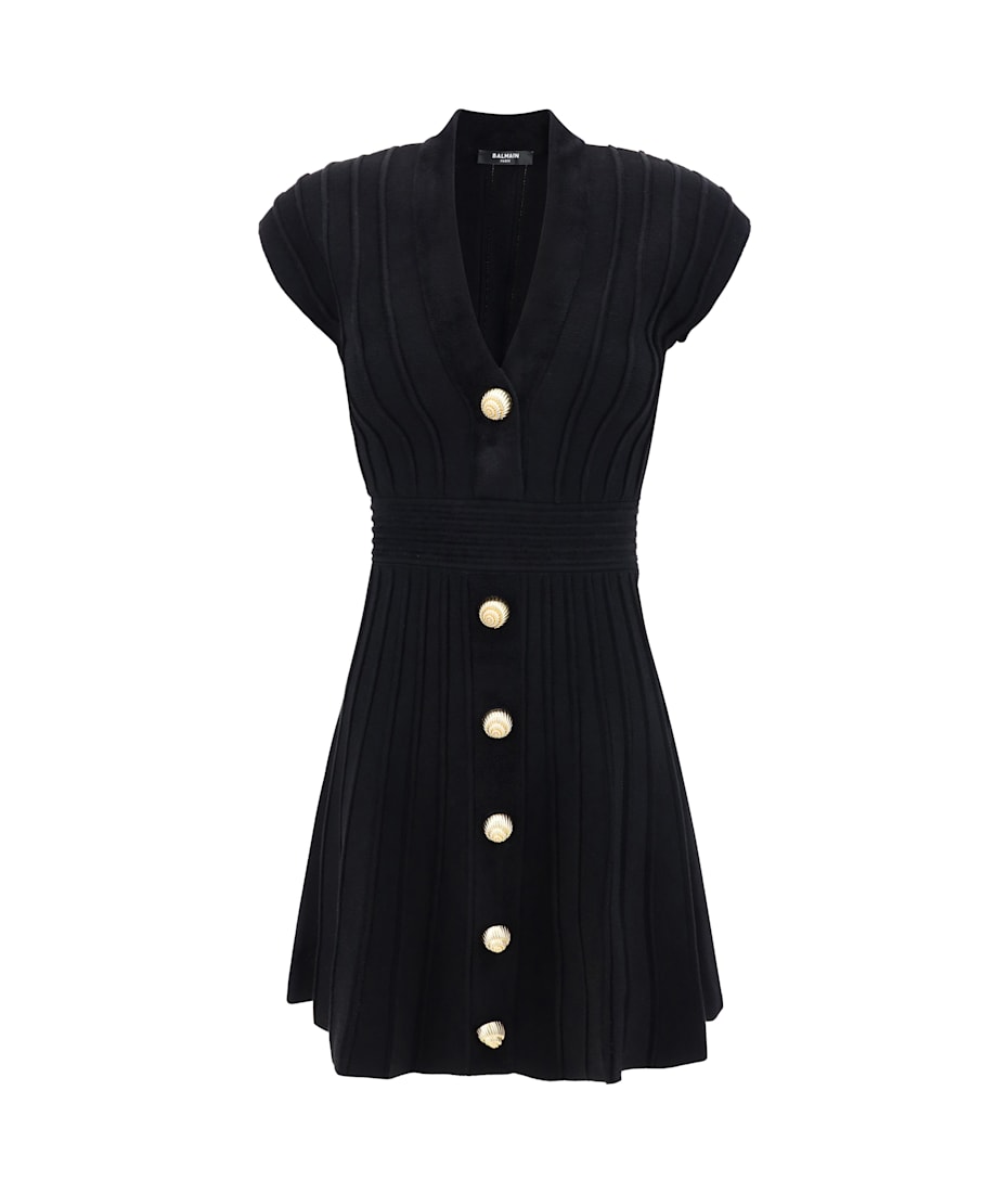 【関税込み】balmain 'Chiocciola' dress Balmain Black Chiocciola Dress for Women Online USA at