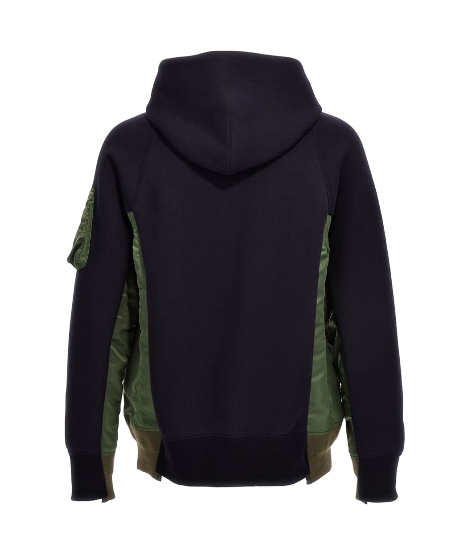 スウェット・トレーナー SACAI HOODIE WITH NYLON INSERTS Sacai Nylon Insert Hoodie | italist
