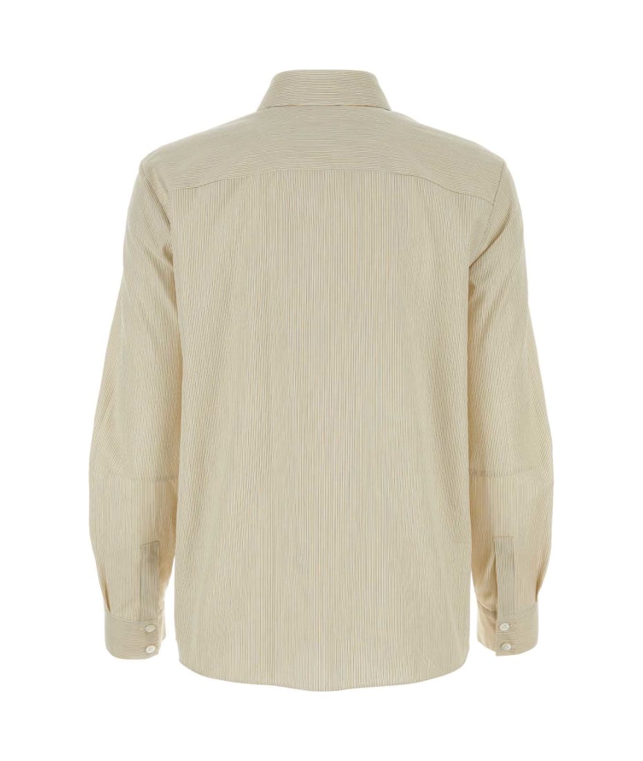 Tシャツ・カットソー The Row FW23 Printed poplin Side shirt (7520W2803 BYE) Men's T-shirts: Cotton & Cashmere Tees | The Row