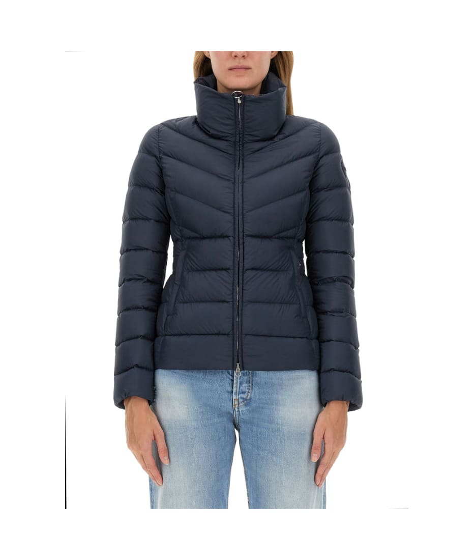 ダウンジャケット・コート COLMAR ORIGINALS FW24 DOWN JACKET WITH LOGO (2141U 2YO68) Sporty down jacket with fixed hood - NAVY BLUE | Colmar