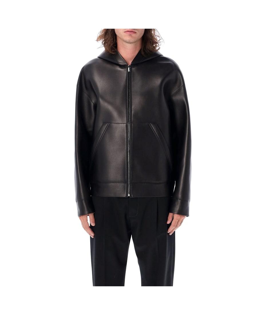Valentino Hooded Leather Bomber | italist