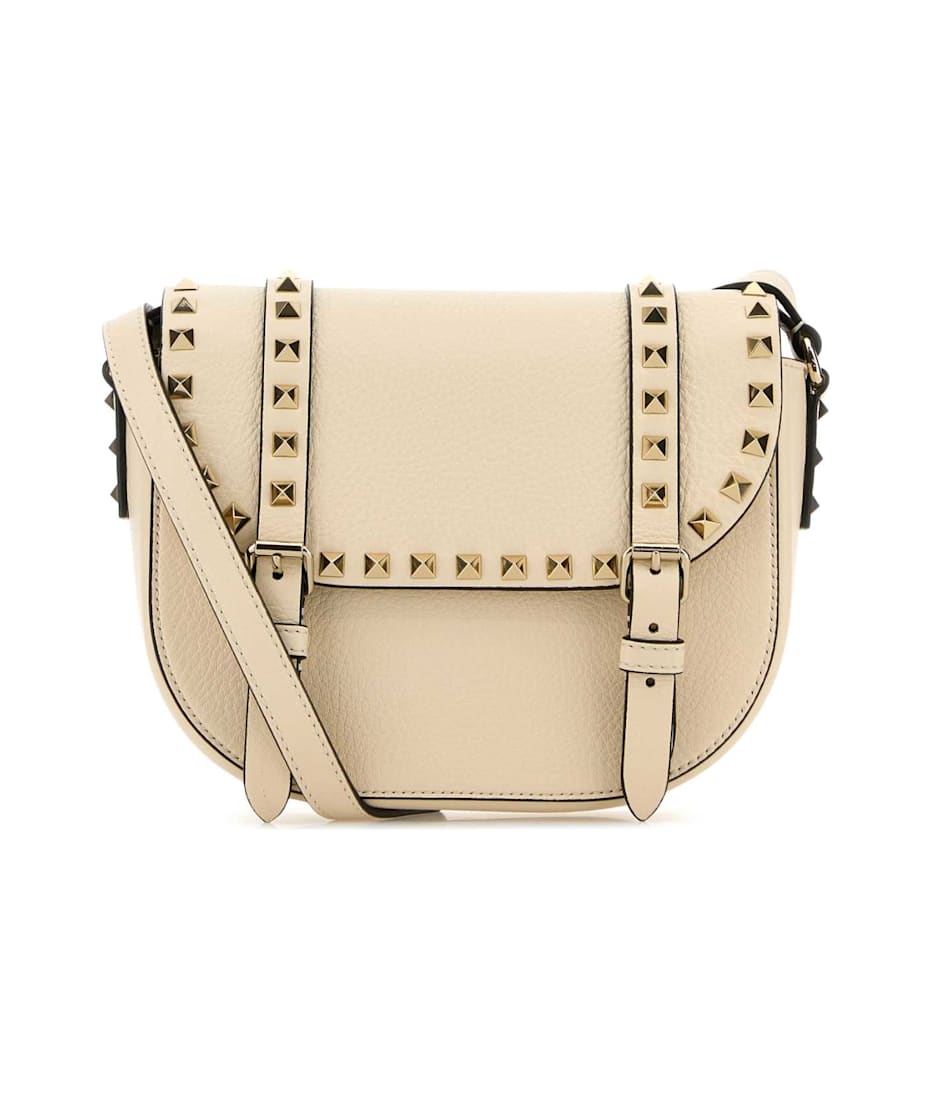 【関税&送料込】Valentino Garavani Ivory Leather Rockstud Ha Valentino Garavani Ivory Leather Rockstud Crossbody Bag