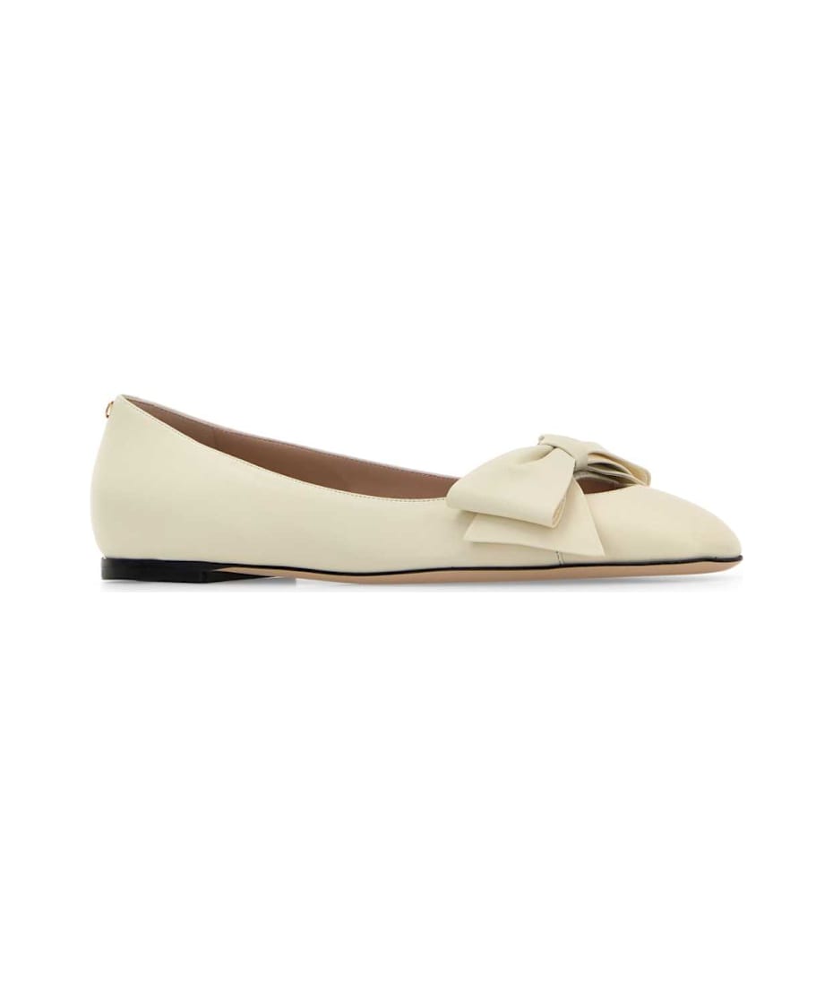 バレエシューズ Valentino Garavani Ivory Leather Bowow Ballerinas Valentino Garavani Ivory Leather Bowow Ballerinas | italist