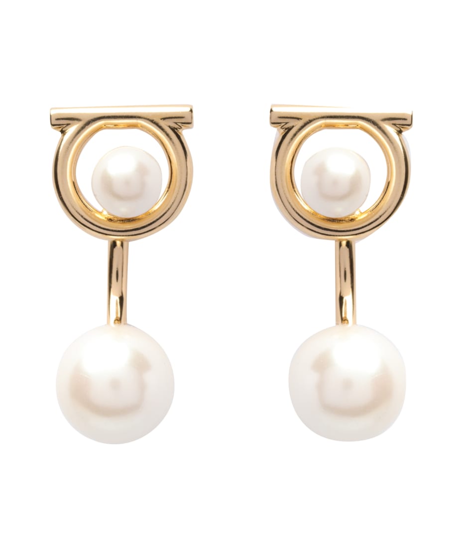 Ferragamo Gancini Pearl Earrings | italist