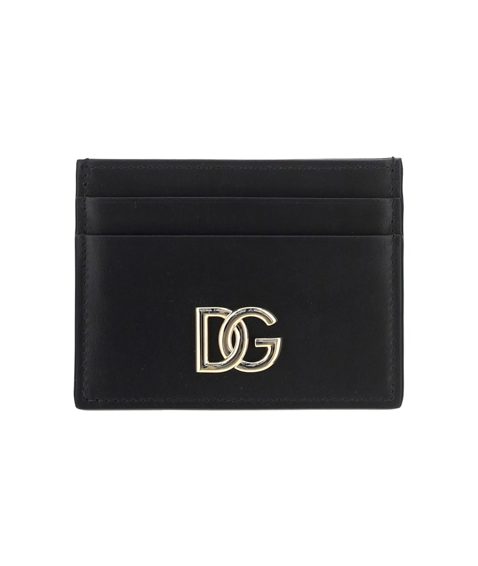 Dolce & Gabbana Dauphine Calfskin Card Holder With Branded Tag In