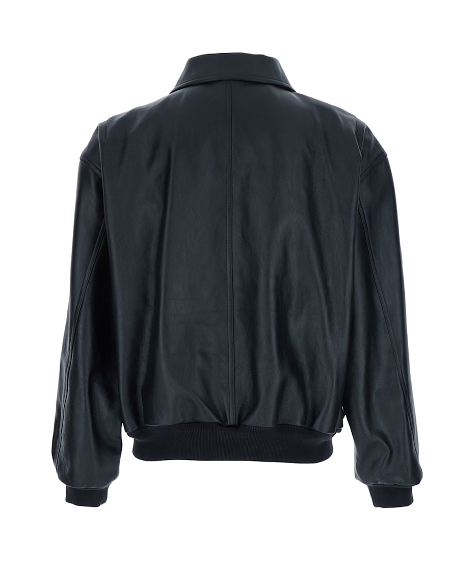 Balenciaga 'taxi' Black Jacket With Logo Lettering On The Front