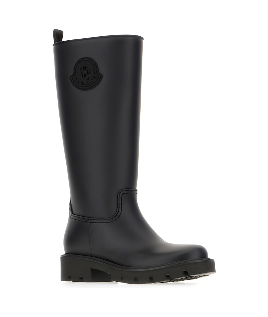 Moncler Black Rubber Kickstream Boots | italist