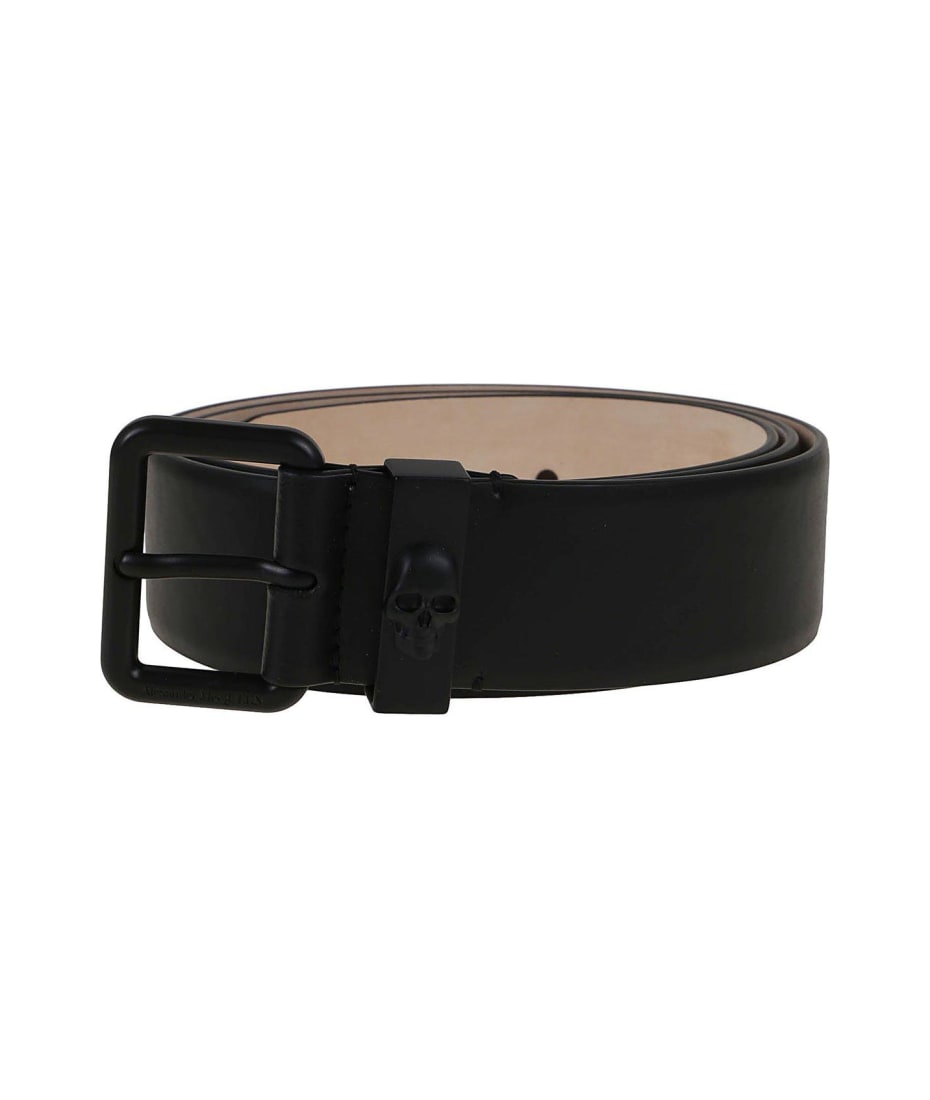 Alexander McQueen Skull Applique Buckle Belt italist ALWAYS LIKE A SALE